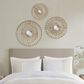 Hearth and Haven 20.5" x 20.5" Round Metal Frame and Mirror Wall Decor in Natural (Set of 3), , large