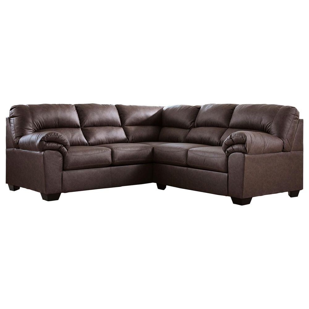 Ashley WillowBend 2-Piece Symmetrical Sectional with LAF Sofa in Umber, , large