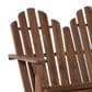 Linon Home Decor Adirondack Double Bench in Rich Acorn, , large