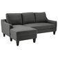 Signature Design by Ashley Jarreau Left Facing Sofa Chaise Sleeper in Dark Gray, , large