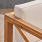 Hearth and Haven Brava Outdoor Club Chair with Cross-Back Design in Beige, , large