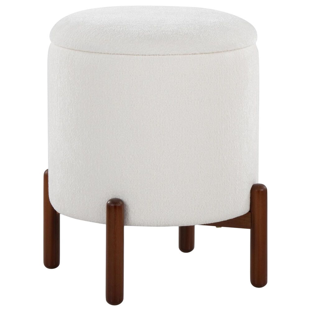 Lumisource Daniella Storage Ottoman in White, , large
