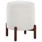 Lumisource Daniella Storage Ottoman in White, , large