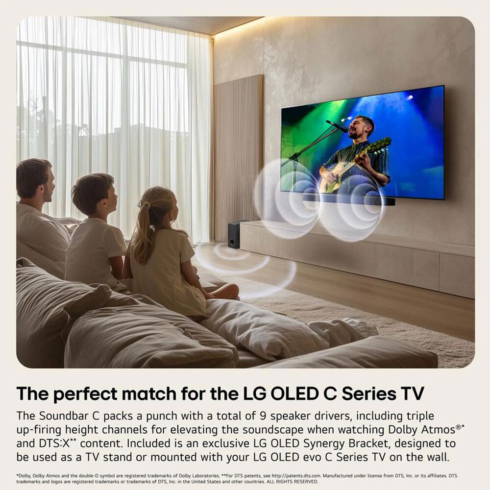 LG 83" Class C5 Series 4K OLED evo AI - Smart TV with 3.1.3 Channel Soundbar System in Black, , large