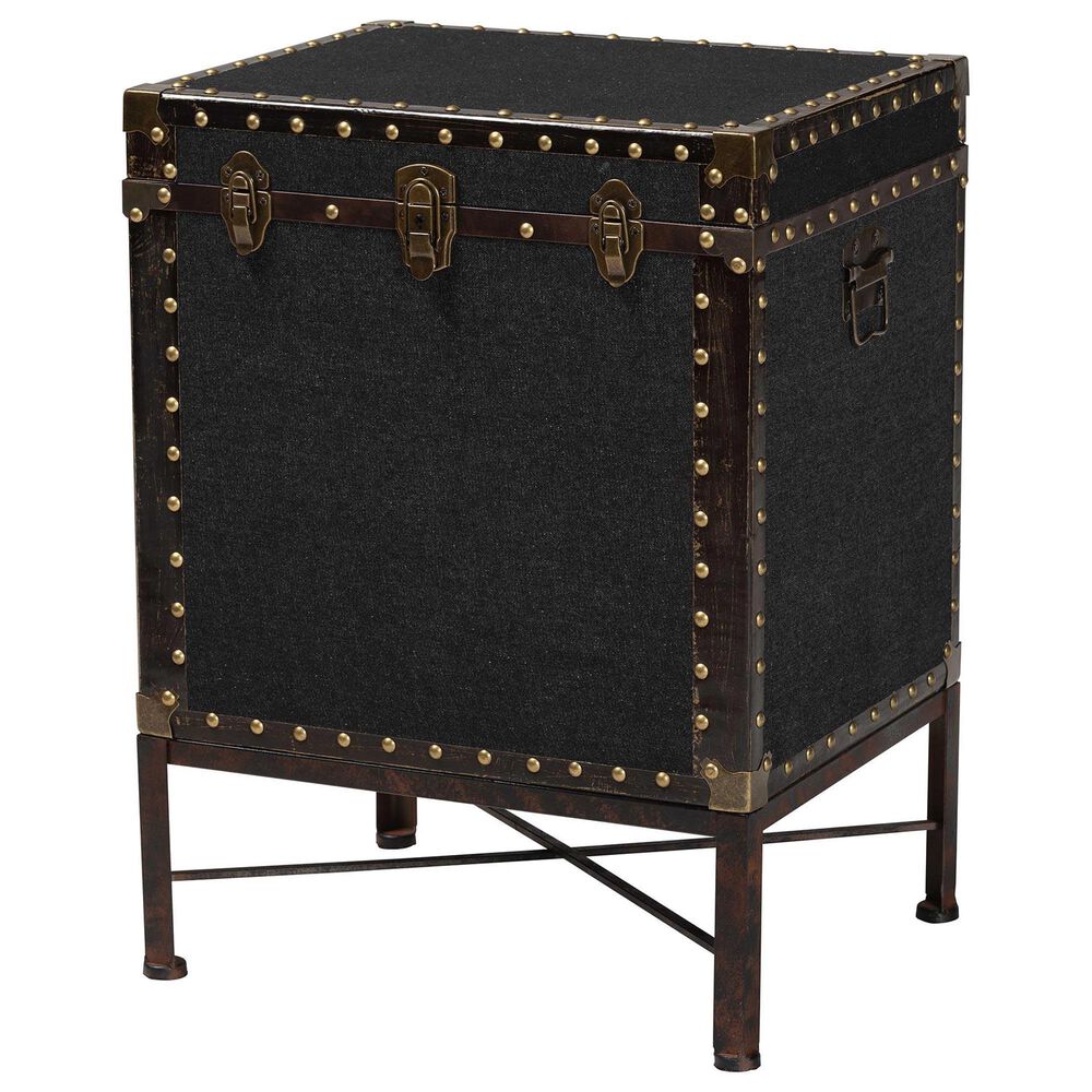 Baxton Studio Laura Lift-Top End Table in Black, , large
