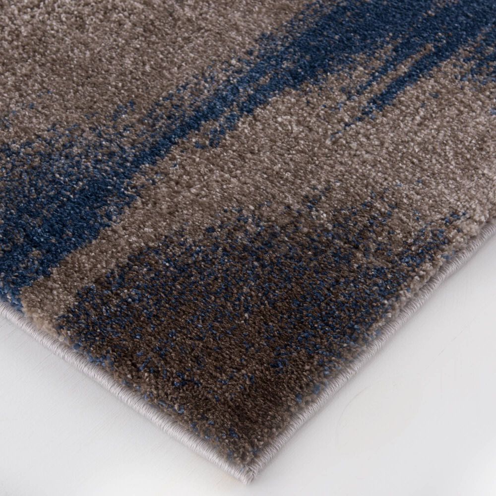 Central Oriental Structures Torrent Flame 5&#39; x 7&#39;6&quot; Brown and Blue Area Rug, , large