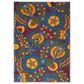 Nourison Aloha ALH17 5"3" x 7"5" Navy and Multicolor Indoor/Outdoor Area Rug, , large