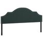 The Monday Company Cynthia Upholstered King Adjustable Headboard with Nickel Nail Heads in Green Velvet, , large
