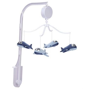 Lambs and Ivy Little Aviator Musical Baby Crib Mobile Soother Toy in Blue, , large