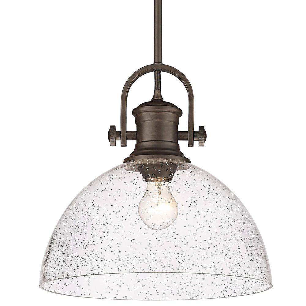 Golden Lighting Hines 1-Light Pendant in Rubbed Bronze, , large