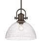 Golden Lighting Hines 1-Light Pendant in Rubbed Bronze, , large