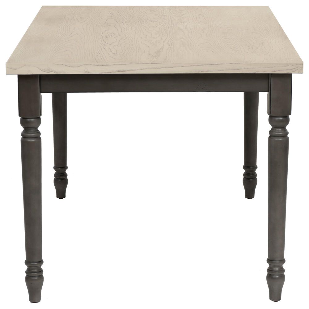 Linon Home Decor Willow Dining Table in Smokey White and Dark Grey - Table Only, , large