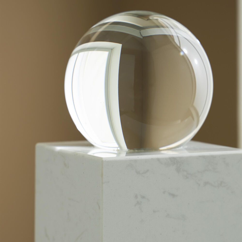 Ashley Sellner 14.25" Sculpture in Clear and White, , large