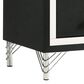 Coaster Lucia 2-Drawer Nightstand in Black and Chrome, , large