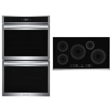 Frigidaire Gallery 2-Piece Kitchen Package with 30" Double Electric Wall Oven and 36" Induction Cooktop in Stainless Steel and Black, , large
