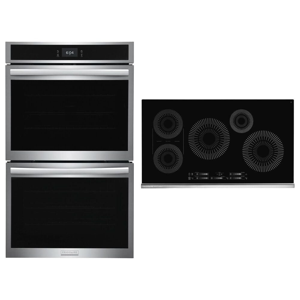 Frigidaire Gallery 2-Piece Kitchen Package with 30" Double Electric Wall Oven and 36" Induction Cooktop in Stainless Steel and Black, , large