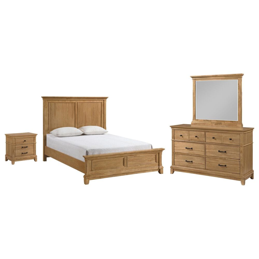 New Heritage Design Sunstone 4-Piece Queen Bedroom Set in Honey, , large