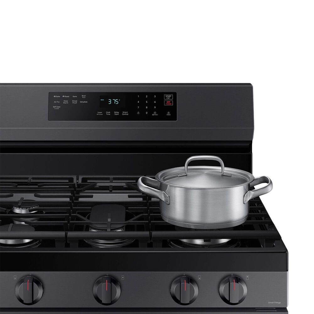 Samsung 6 Cu. Ft. Freestanding Gas Range with No-Preheat Air Fry in Black Stainless Steel, , large
