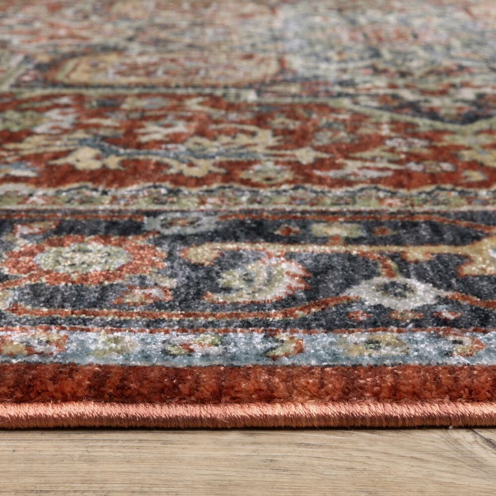 Oriental Weavers Eliana ELI11 Red and Blue 6&#39;7&quot; x 9&#39;6&quot; Area Rug, , large