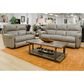 Catnapper Torretta Leather Power Lay Flat Reclining Sofa in Putty, , large