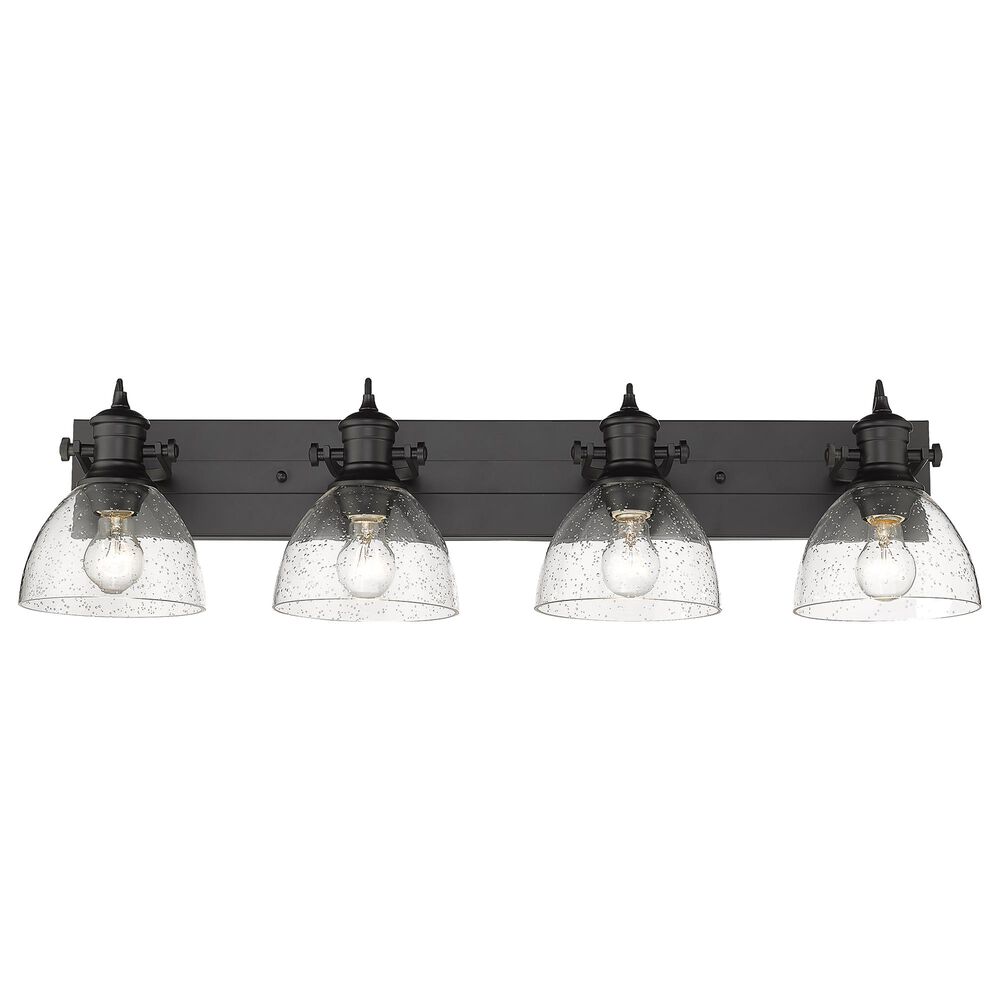 Golden Lighting Hines 4-Light Bath Vanity in Matte Black, , large