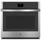 GE Appliances 2-Piece Kitchen Package with 30" Smart Built-In Convection Single Wall Oven and 36" Electric Cooktop in Stainless Steel and Black, , large