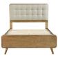 Pacific Landing Robyn Full Upholstered Platform Bed in Cool Biege and Light Ash, , large