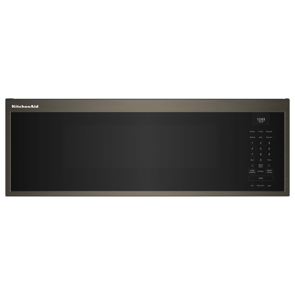 KitchenAid 1.1 Cu. Ft. Smart Low Profile Microwave Hood Combination with Dual Fan Ventilation in Black Stainless Finish, , large