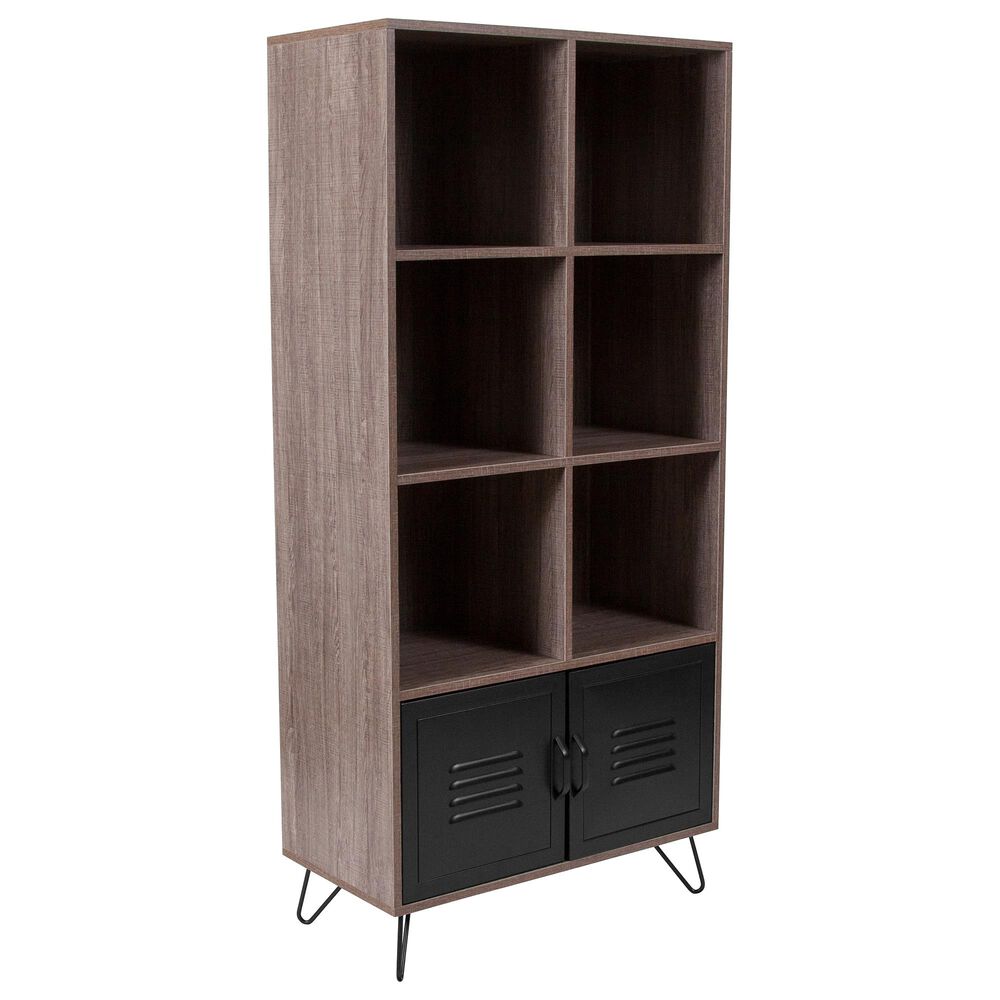 Flash Furniture Woodridge 6-Cube Storage Bookcase in Brown, , large