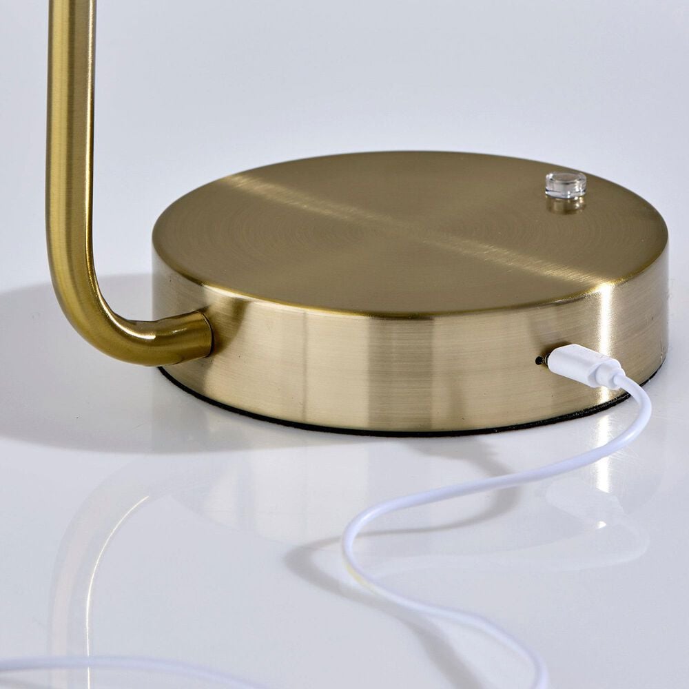 Adesso Amari Desk Lamp with Cordless LED in Antique Brass, , large
