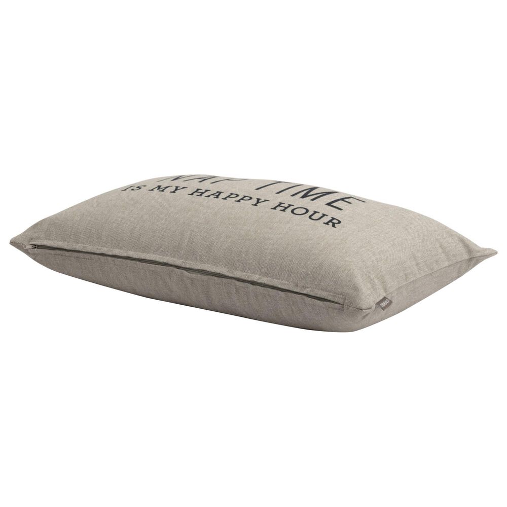Demdaco Men&#39;s Gifts Happy Hour 12&quot; x 21&quot; Lumbar Throw Pillow in Taupe, , large