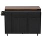 HOMLUX 102" Kitchen Island with Extendable Dining Table in Black, , large