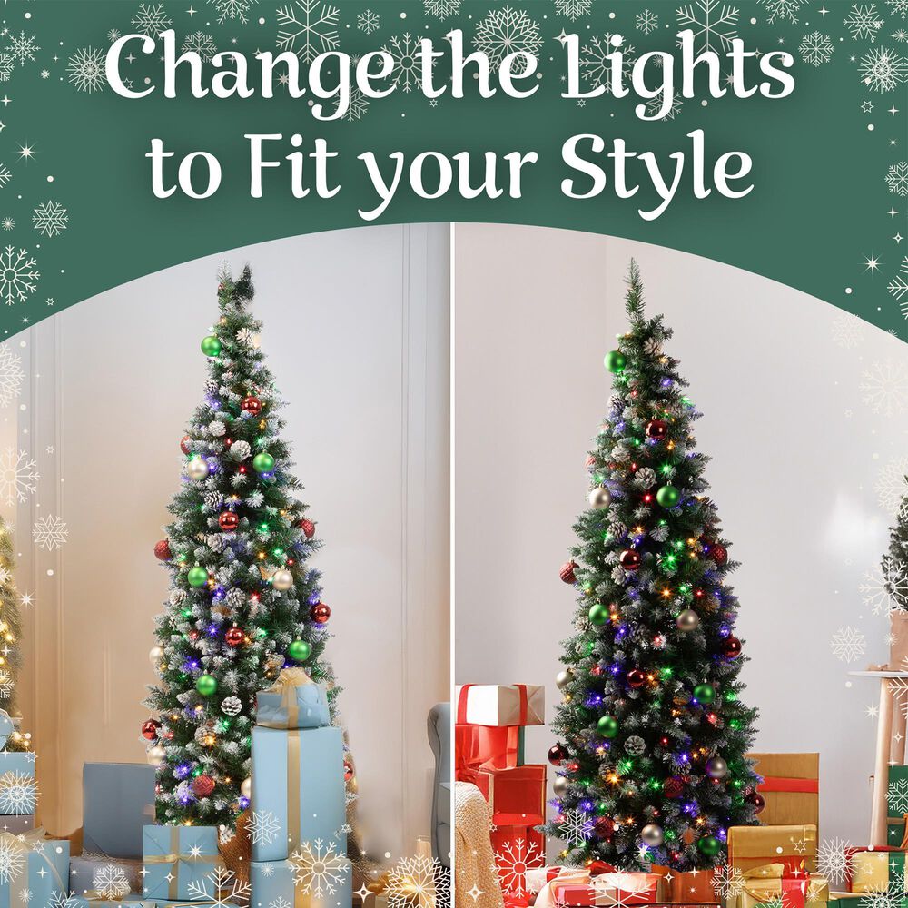 Timberlake 6 ft Christmas Tree with 250 LED Lights in Green and White, , large