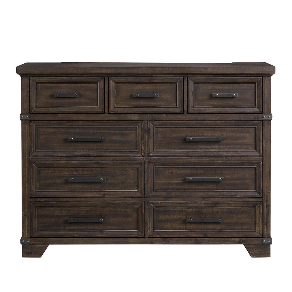 Mayberry Hill Colorado 9 Drawer Dresser Only in Charcoal, , large