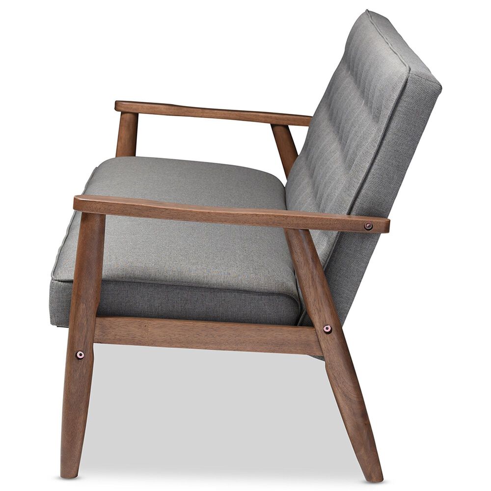 Baxton Studio Sorrento Stationary Sofa in Grey, , large