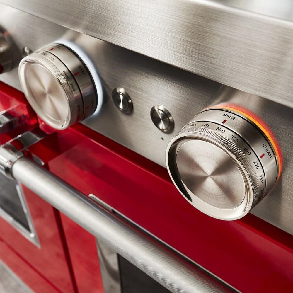 KitchenAid 48&quot; Professional Double Oven Dual Fuel Range in Passion Red, , large