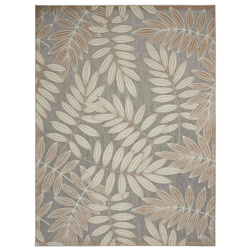 Nourison Aloha Tropical 6" x 9" Natural Indoor/Outdoor Area Rug, , large