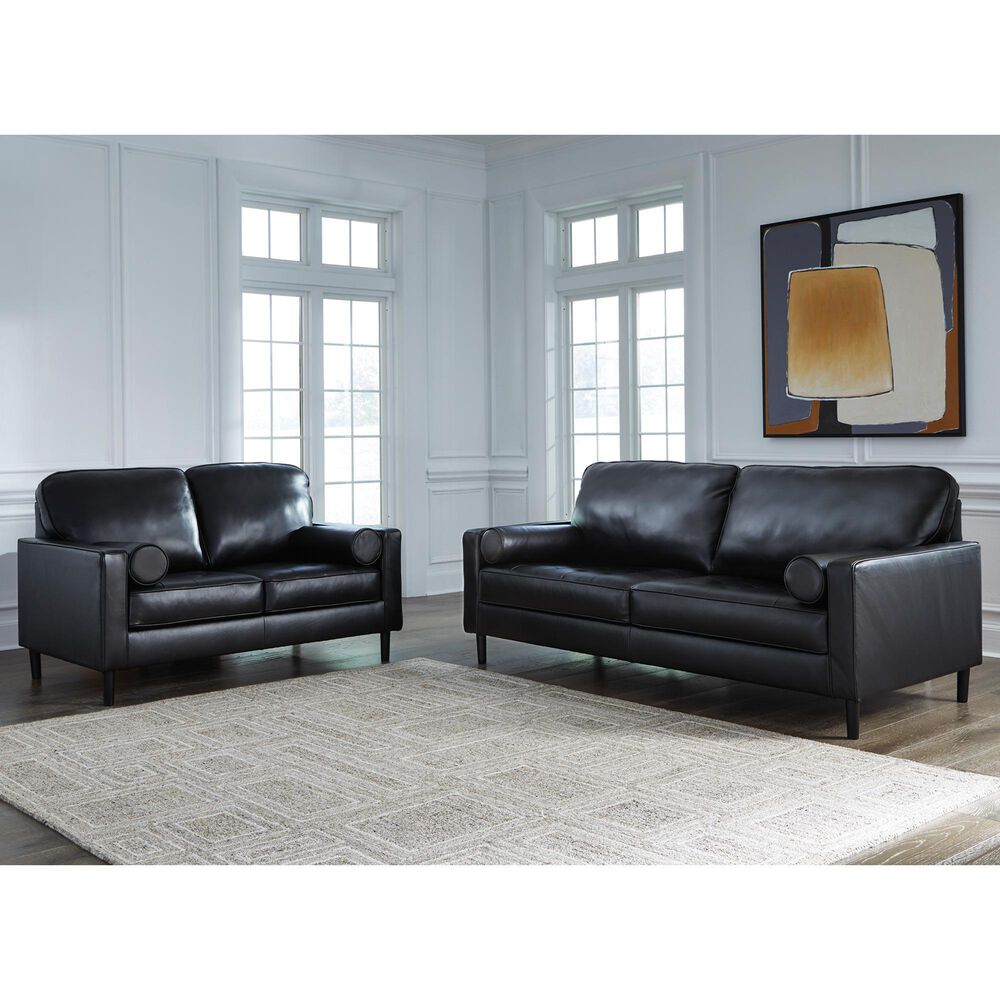 Ashley Bryceview Stationary Sofa and Loveseat Set in Onyx, , large