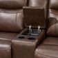 Ashley Gravier Power Reclining Loveseat with Console and Adjustable Headrest in Cordova, , large