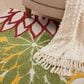 Nourison Aloha Tropical 12" x 15" Red and Multicolor Indoor/Outdoor Area Rug, , large