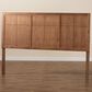 Baxton Studio Monroe King Panel Headboard in Ash Walnut, , large
