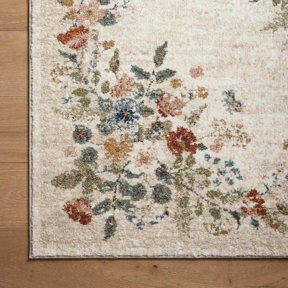 Rifle Paper Co Laurel Strawberry Fields 6&#39;6&quot; x 9&#39;2&quot; Cream Area Rug, , large