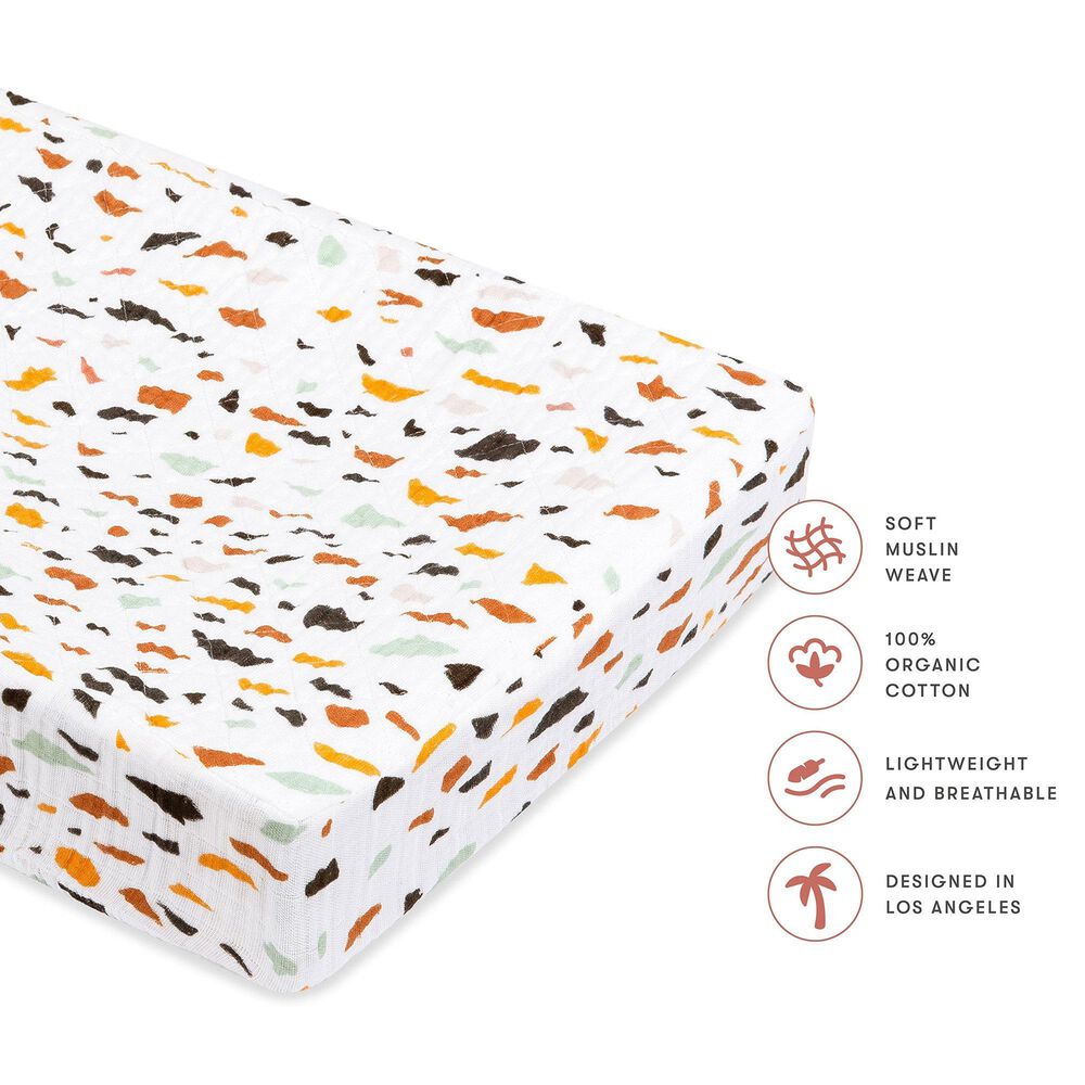 Babyletto Terrazzo Changing Pad Cover in White, , large