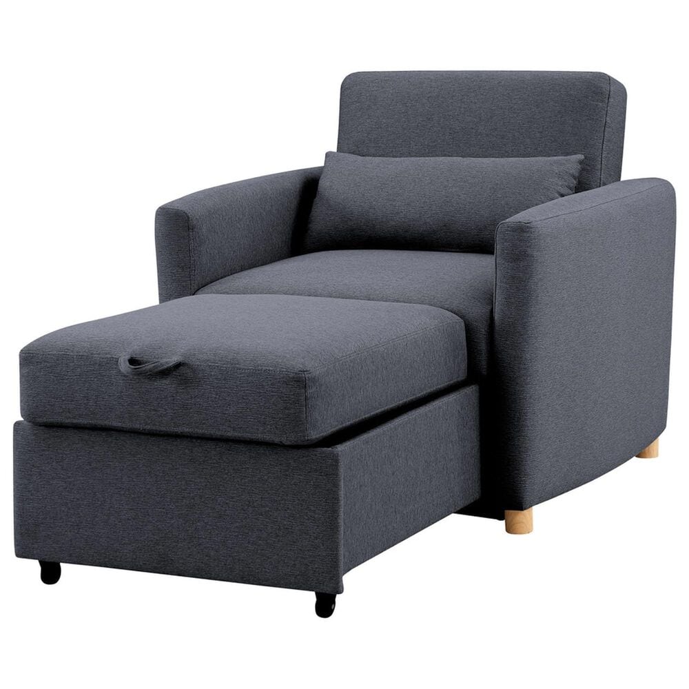 Lifestyle Solutions Conley Convertible Chair in Navy Blue, , large