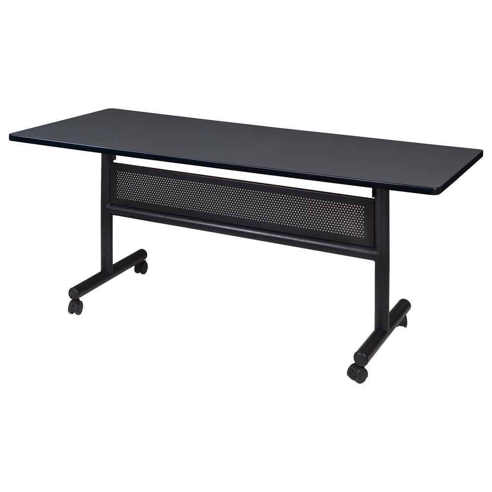 Regency Global Sourcing Kobe 60" x 30" Mobile Training Table with Modesty in Grey, , large