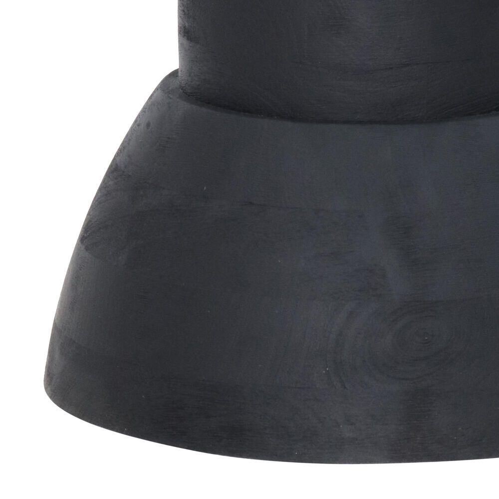 Zuo Modern Wisdom Table Stool in Matte Black/Black, , large