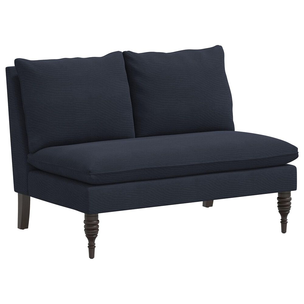 Skyline Furniture Upholstered Loveseat in Twill Navy, , large