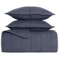 Ann Gish Slub Tencel 3-Piece King Quilted Coverlet Set in Marine, , large