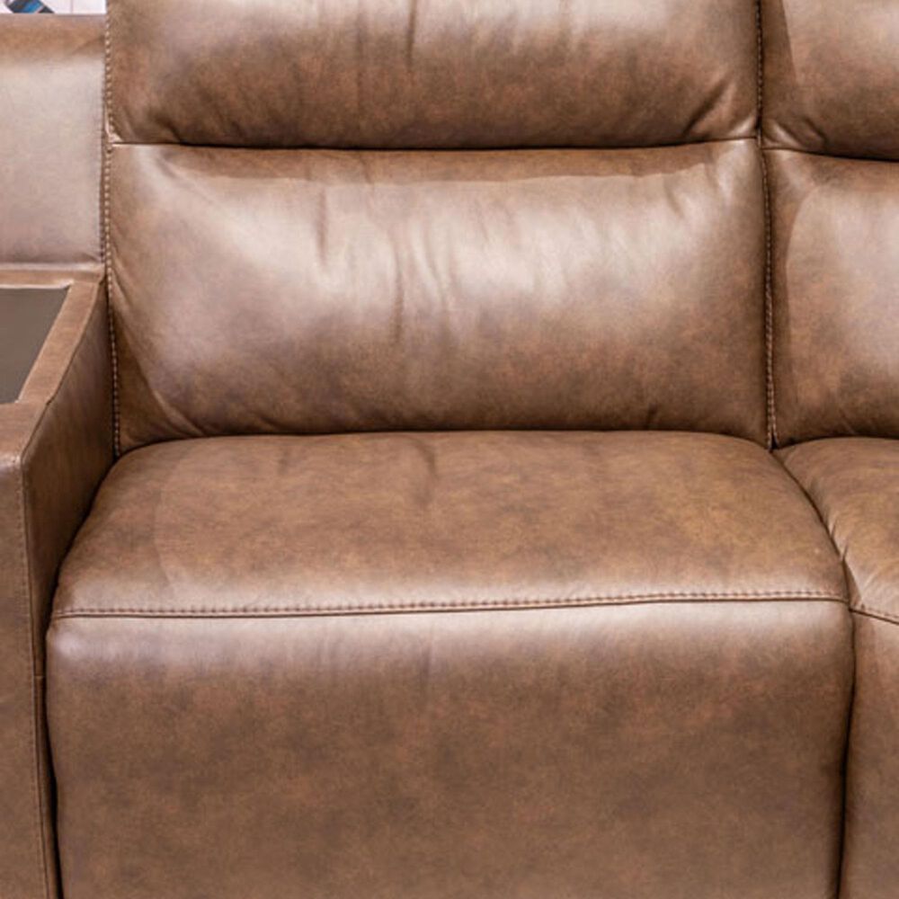 Ashley ModZ 6-Piece Power Symmetrical Sectional in Chocolate, , large