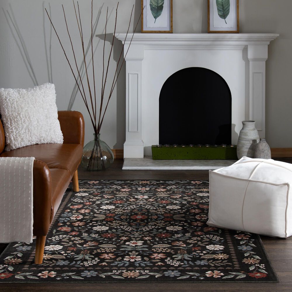 Central Oriental Rooted Abbey and Multicolor 7'10" x 9'10" Area Rug, , large